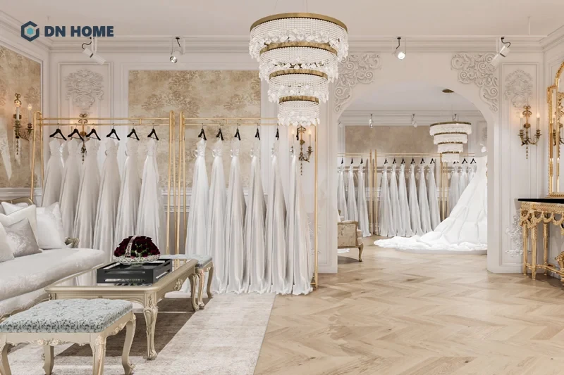 Shop váy cưới được thiết kế trang nhã và cao cấp