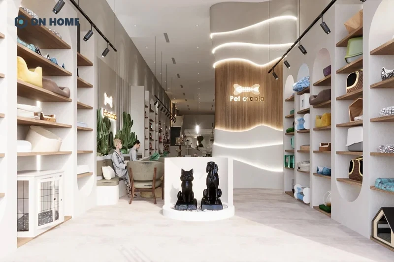 Shop dành cho thú cưng được thiết kế gần gũi, dễ chịu
