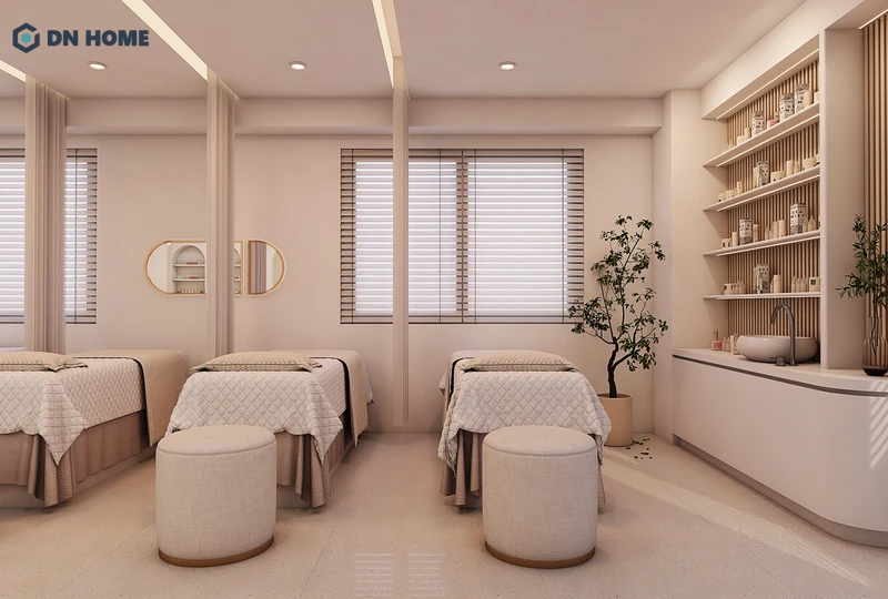 Bố trí ánh sáng hài hoà với không gian tiệm