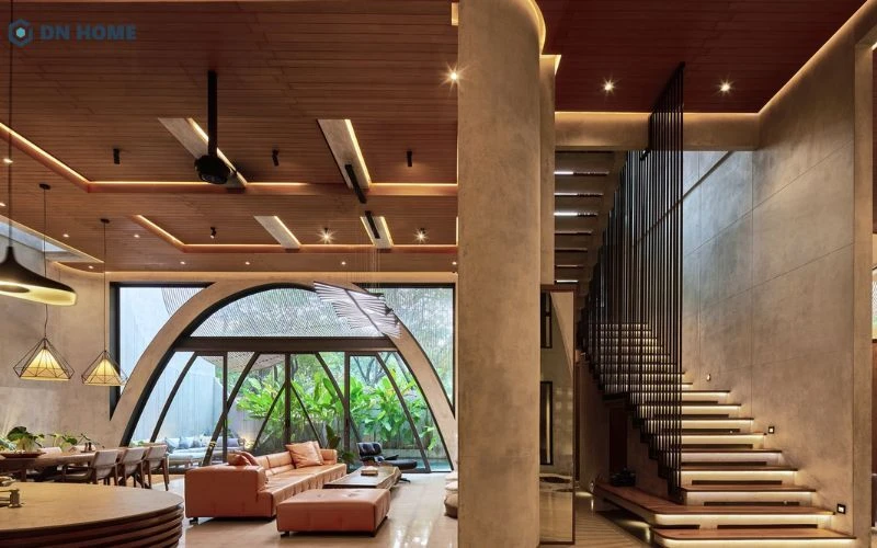 Mẫu trần nhựa phòng khách đẹp, sang trọng