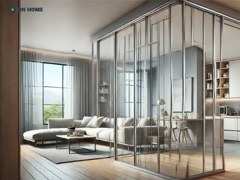 Vách ngăn nhôm có trọng lượng nhẹ, thiết kế tinh tế với các tone màu trung tính như trắng, ghi, đen mờ