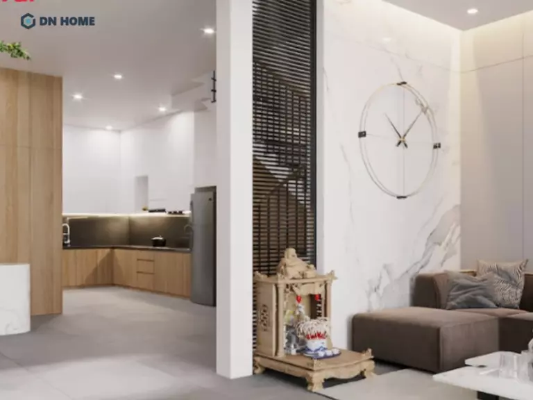 Vách ngăn tường có thiết kế kiên cố, phân tách không gian rõ ràng và đảm bảo sự riêng tư tuyệt đối
