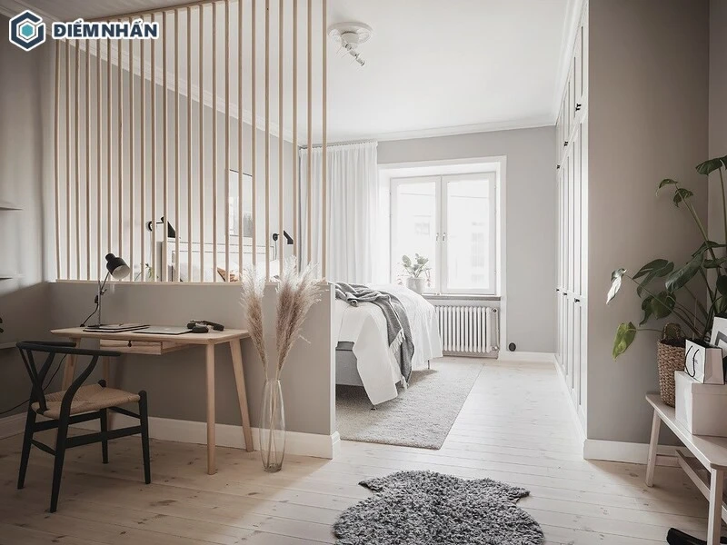 Mẫu vách ngăn mang phong cách hiện đại, ưu tiên sự tối giản và tính ứng dụng trong sinh hoạt hằng ngày