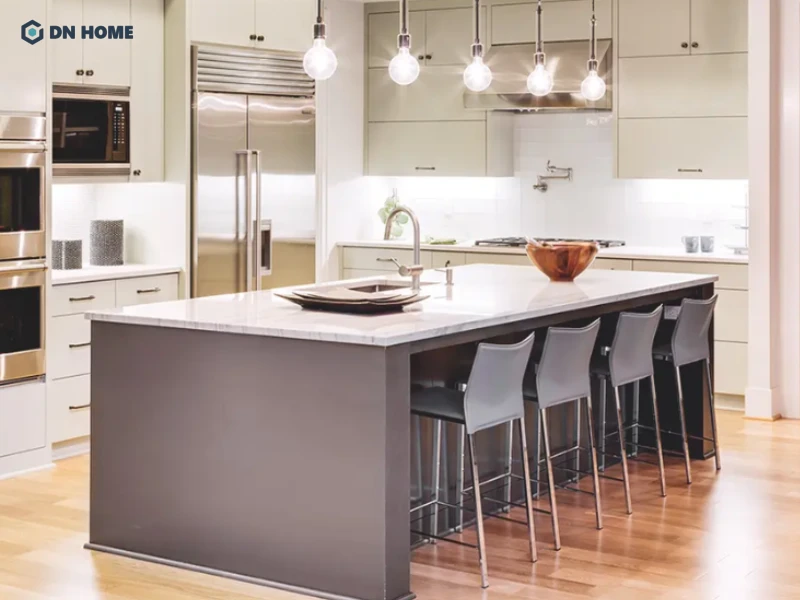 Thiết kế bếp nhỏ gọn phù hợp với nhà cấp 4 có diện tích hạn chế