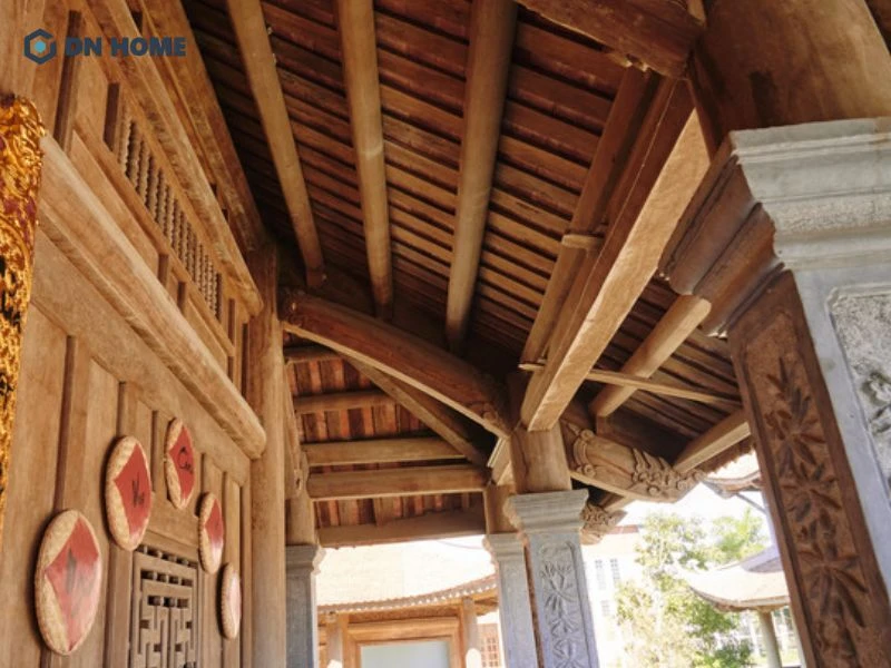 Gỗ cây sến giúp kết cấu nhà thêm phần chắc chắn, ít hư hại sau thời gian dài sử dụng
