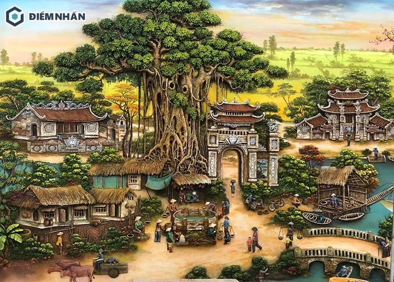 Cây đa, giếng nước và sân đình là hình ảnh rất đỗi quen thuộc với làng quê Việt Nam