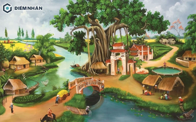 Tranh chủ đề đồng quê giản dị nhưng thân quen