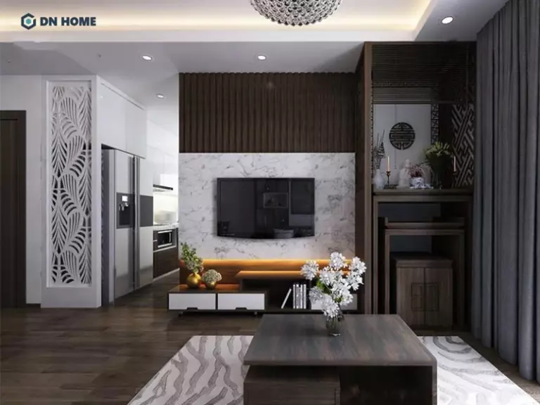 Thiết kế vách ngăn mang phong cách sang trọng, dễ dàng kết hợp với nhiều kiểu nội thất khác nhau