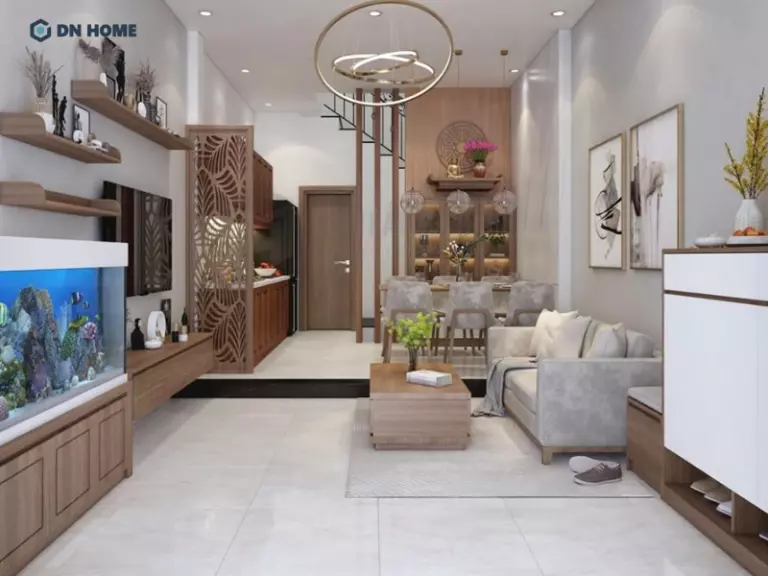 Mẫu vách ngăn sử dụng chất liệu bền đẹp, đáp ứng tốt xu hướng thiết kế nội thất năm 2026