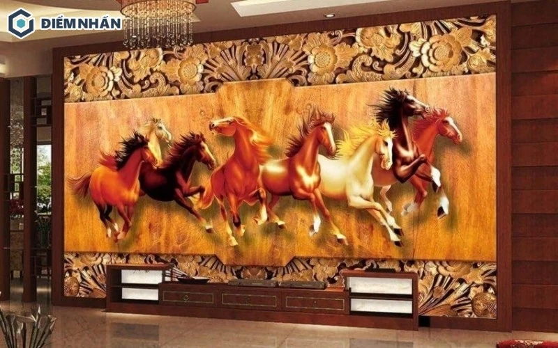 Thường dùng trang trí trên những bức tường lớn ở phòng khách hay đại sảnh