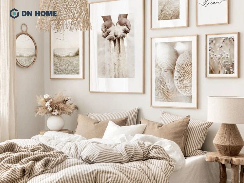 Ưu tiên trang trí các mẫu tranh nghệ thuật cùng concept thiết kế phòng ngủ