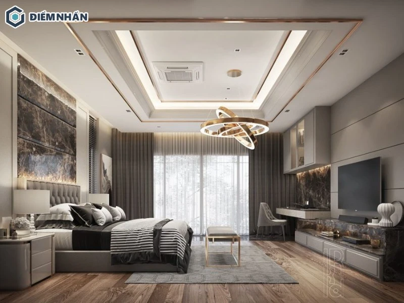 Bày trí nội thất phù hợp với không gian phòng ngủ tân cổ điển giúp tối ưu không gian sống