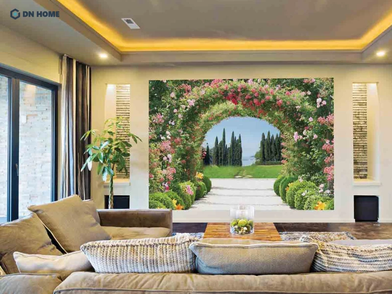 Lựa chọn các gam màu sáng cho tranh để tăng thêm phần độc đáo cho không gian phòng khách