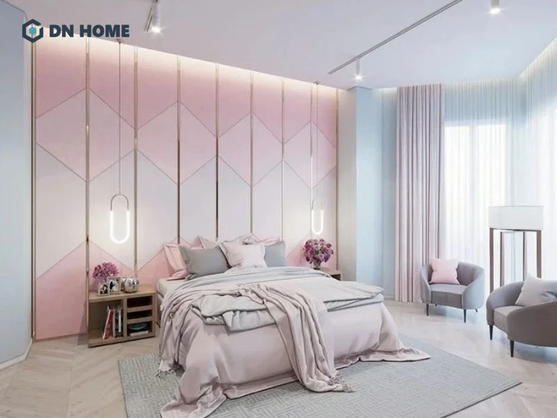 Sử dụng các gam màu nội thất hợp mệnh và bày trí khoa học giúp phòng ngủ thêm rộng rãi, thu hút vận khí tốt