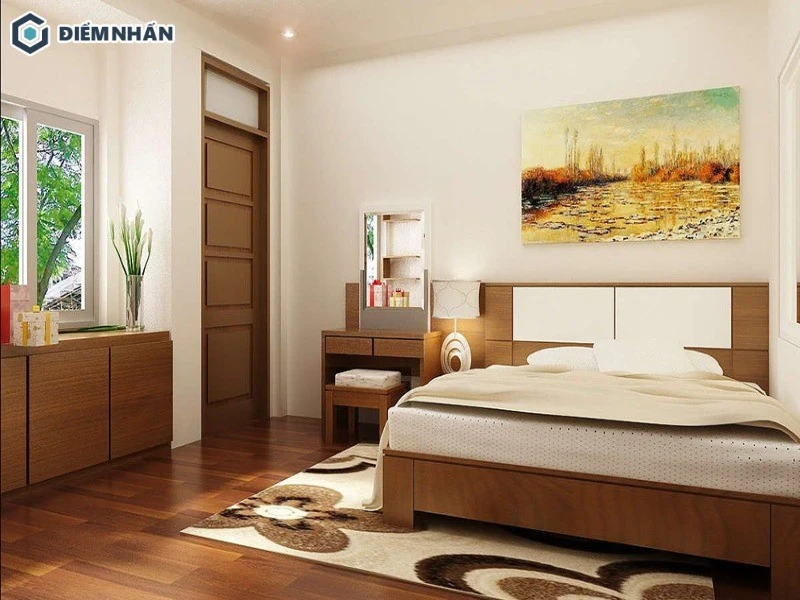 Lựa chọn gam màu vàng để tạo nên sự ấm cúng cho phòng ngủ vợ chồng