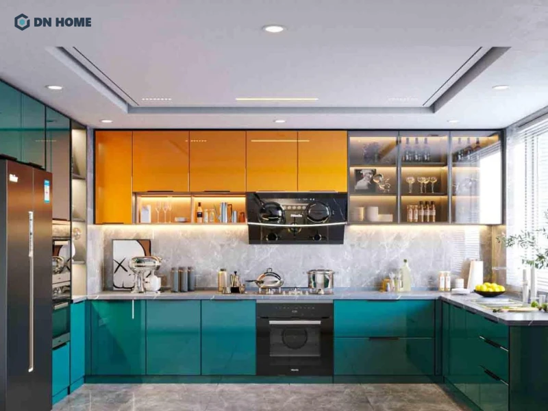 Sử dụng các tiện ích lưu trữ thông minh giúp căn bếp luôn ngăn nắp và thuận tiện khi sử dụng