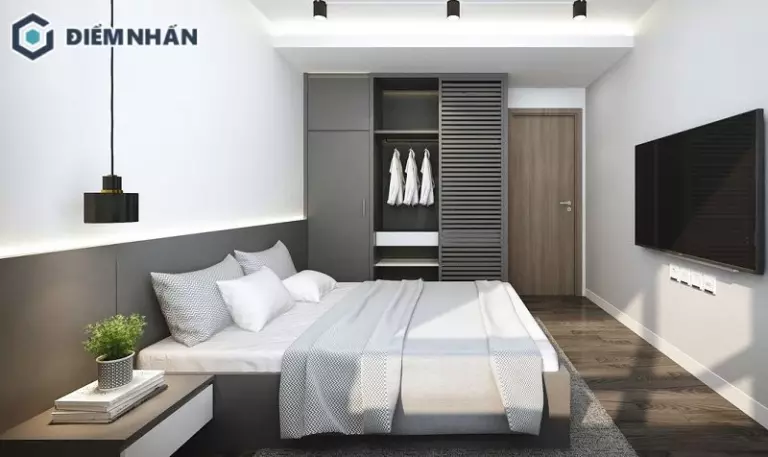 Phòng ngủ 20m2 dành cho cá nhân nên ưu tiên thiết kế tối giản để tạo không gian nghỉ ngơi yên tĩnh