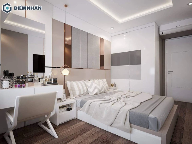 Sử dụng mẫu đèn trang trí lung linh giúp phòng ngủ vợ chồng thêm lãng mạn