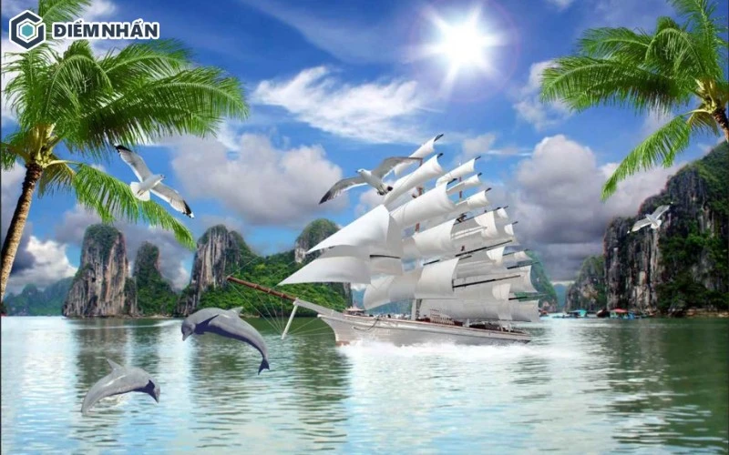 Trang 3D với chủ đề “Thuận buồm xuôi gió” tạo cảm giác thư thái