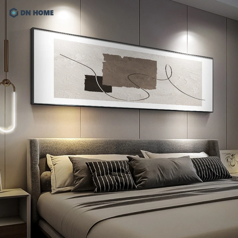 Trang trí tranh treo tường đầu giường cỡ lớn theo concept phòng ngủ