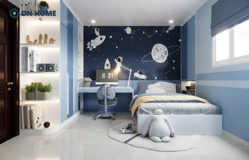 Trang trí tường sáng tạo để kích thích trí tuệ của bé