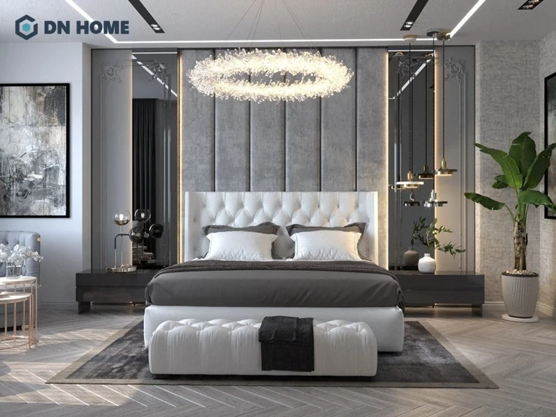 Chất liệu da bọc mút trang trí phòng ngủ có khả năng cách âm tốt