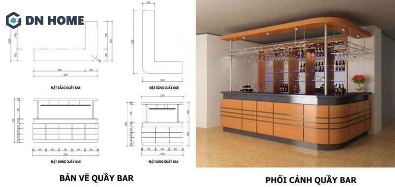 Thiết kế quầy bar quán cafe cần tối ưu công năng