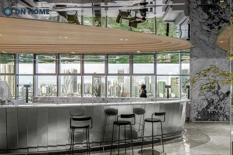 Bản vẽ thiết kế quầy bar khung sắt hiện đại, sang trọng