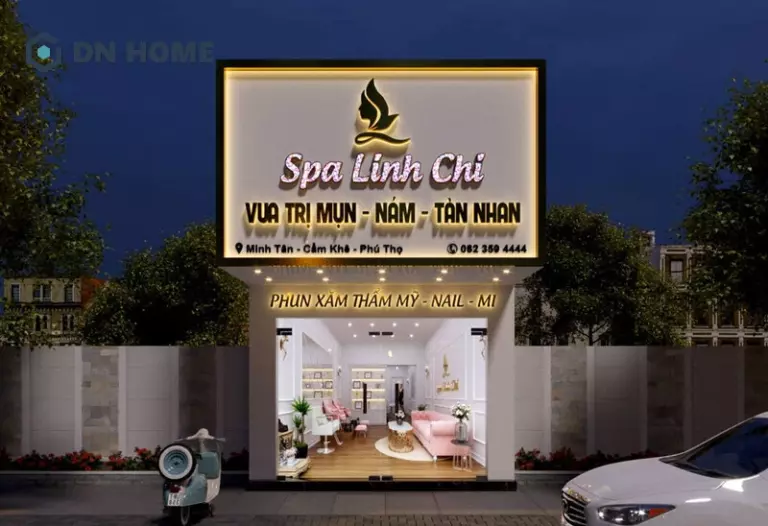 Logo bảng hiệu được thiết kế cách điệu tạo sự khác biệt và nổi bật hơn trong khu vực