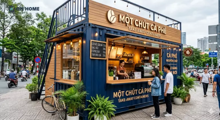 Mô hình quán cà phê container độc đáo tạo sự khác biệt