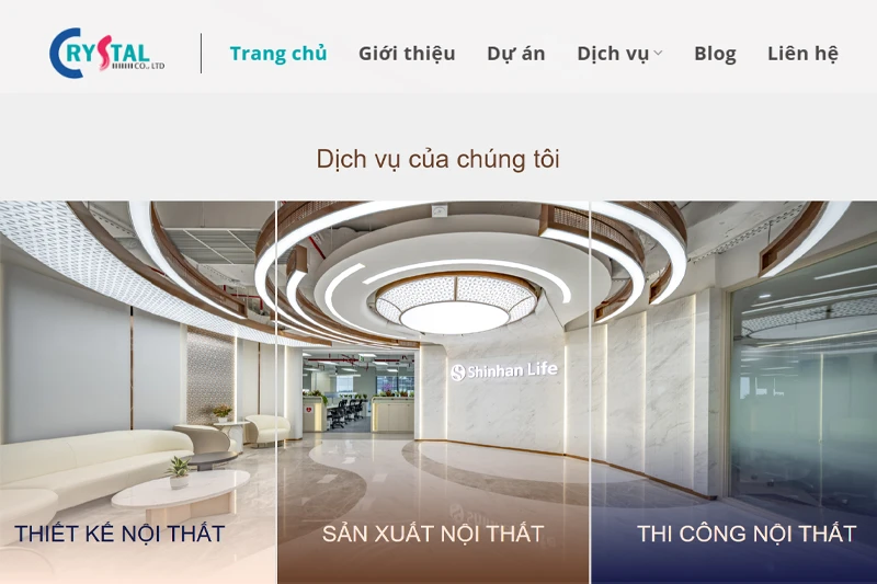 Crystal Design là công ty thiết kế văn phòng được thành lập từ năm 1997