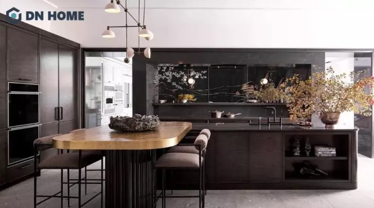 Thiết kế nội thất phòng bếp phong cách luxury