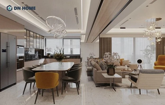 Thiết kế không gian bếp mở xoá bỏ hoàn toàn những bức tường bí bách