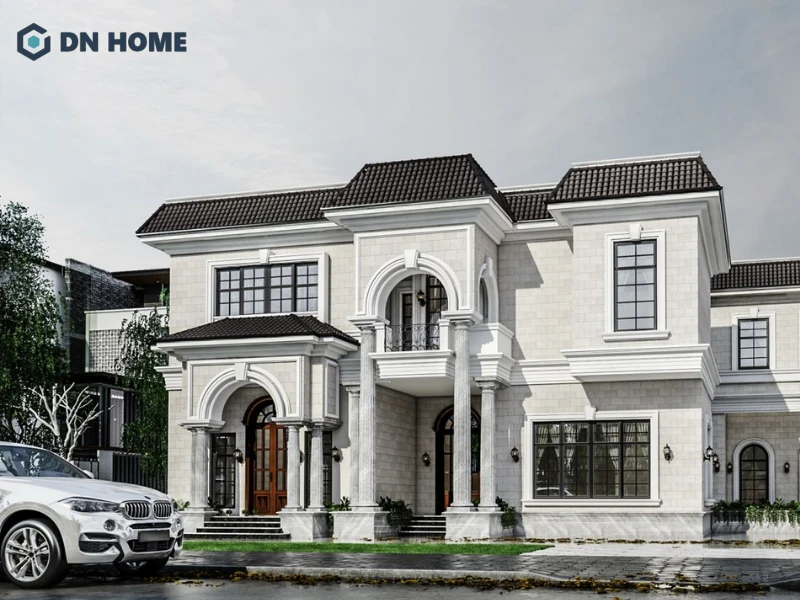 Hệ cột tròn vững chãi tạo nên tổng thể kiến trúc uy nghi
