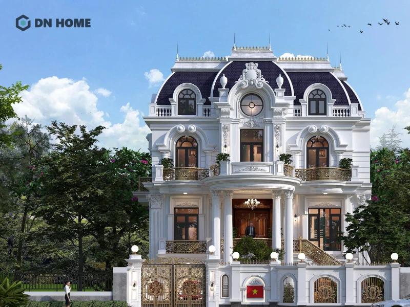 Thiết kế mái đặc trưng tạo dấu ấn kiến trúc Pháp rõ nét