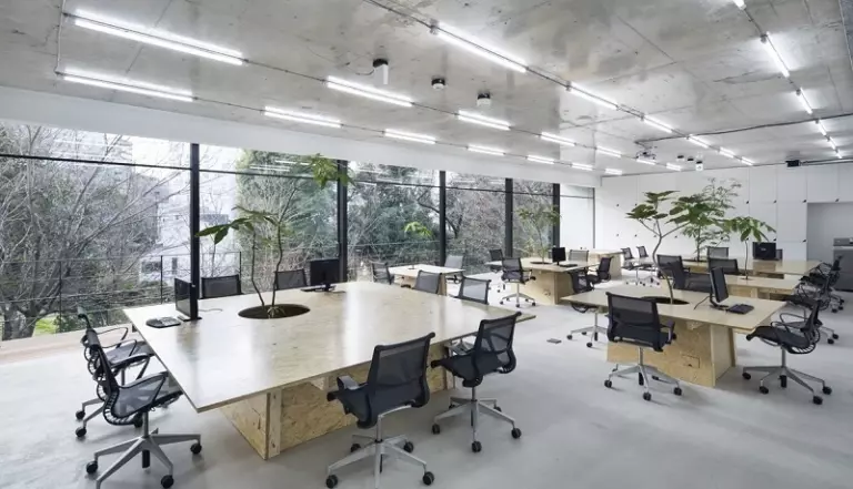 Nội thất không gian làm việc chung thường sử dụng nội thất đơn giản