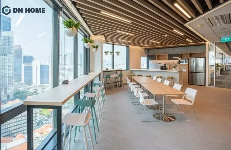 Khu vực pantry được bố trí đầy đủ tiện nghi