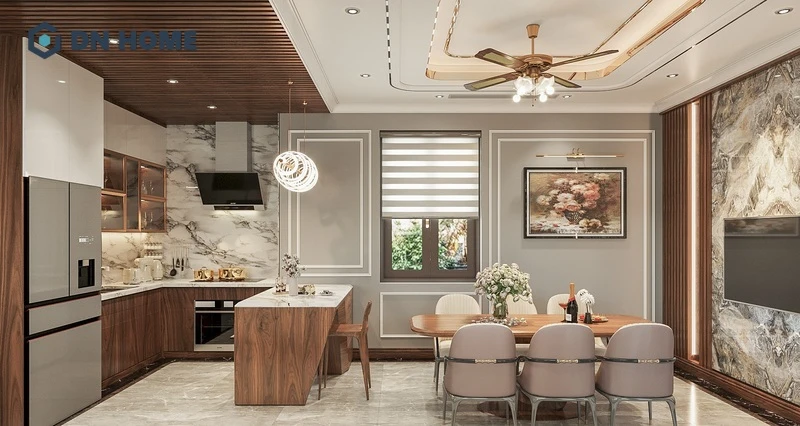 Thiết kế phòng bếp hợp phong thủy sẽ giúp gia đình thu hút được nhiều năng lượng tích cực