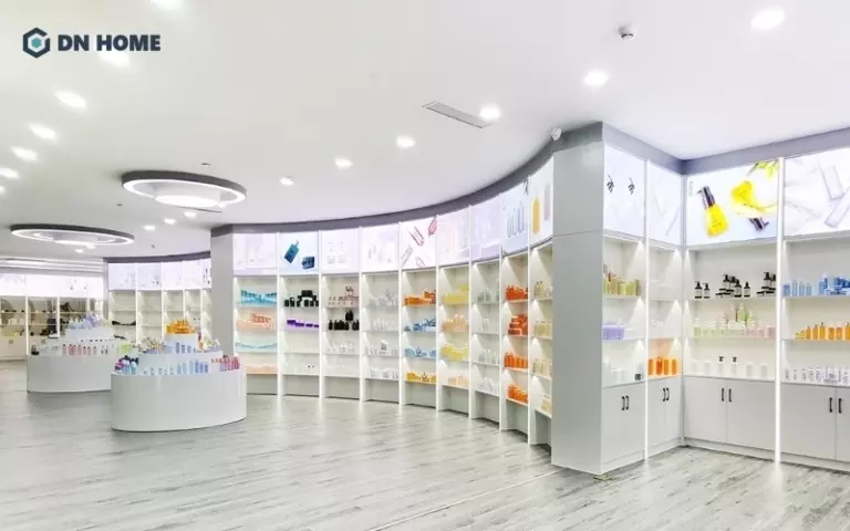 Thiết kế showroom mỹ phẩm với vẻ đẹp thanh lịch