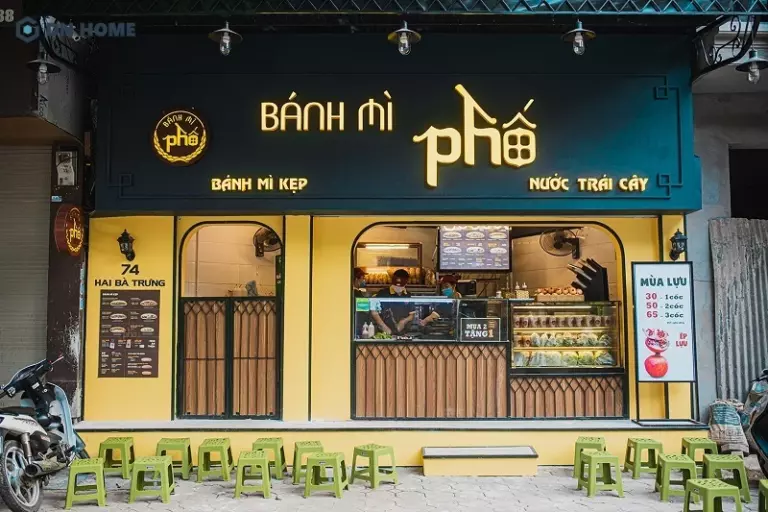 Mẫu bảng hiệu quán phục vụ ăn sáng đẹp