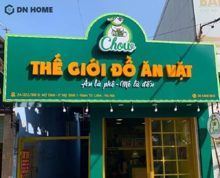 Mẫu bảng hiệu có màu sắc nhẹ nhàng, hiện đại