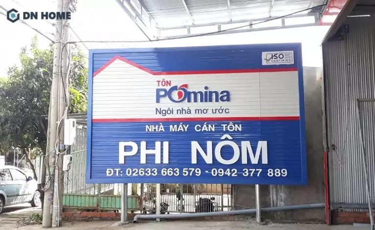 Mẫu bảng hiệu bằng tôn sóng cho cửa hàng