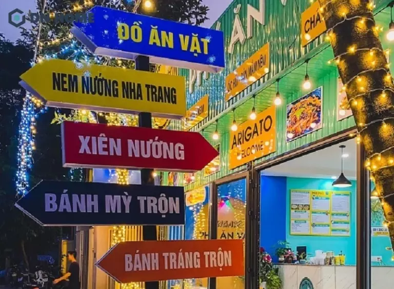 Mẫu bảng hiệu vẫy hiện đại và trẻ trung