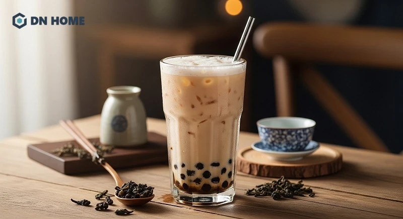 Trà sữa Ô long thích hợp với những khách hàng ưa chuộng thức uống đậm trà, ít béo ngậy