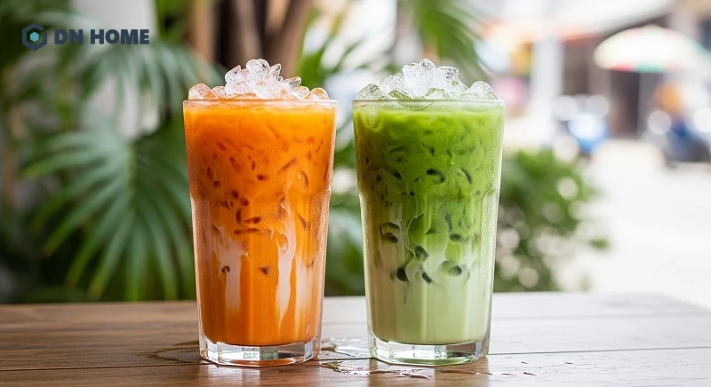 Trà sữa Thái Xanh và Thái Đỏ đều mang đến hương vị ngon khó cưỡng