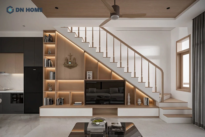 Chiều cao từ mặt bằng tầng dưới lên tầng trên là yếu tố quan trọng để tính bậc cầu thang