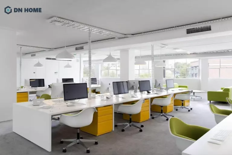 Phòng làm việc của nhân viên cần chú trọng đến việc tận dụng tối đa ánh sáng tự nhiên