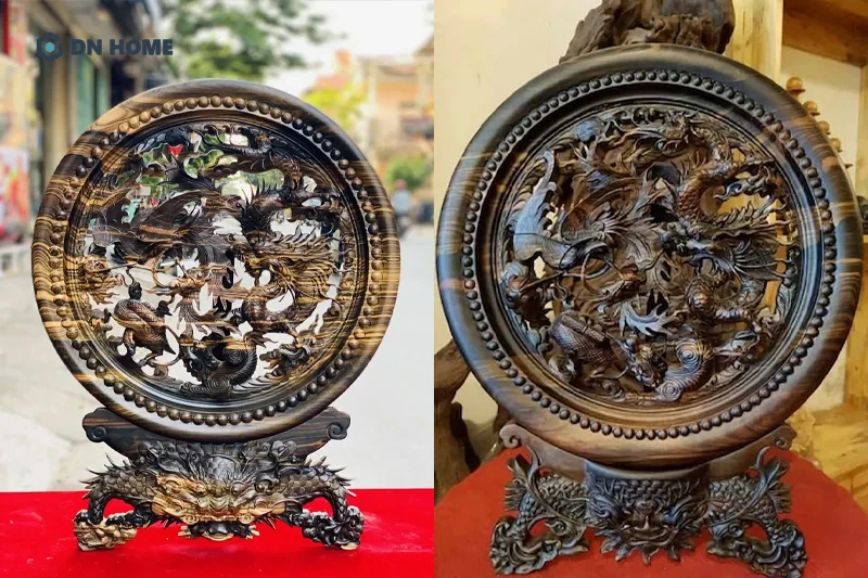 Gỗ cây mun sở hữu hệ vân độc đáo nên cũng được thợ thủ công săn đón chế tác mỹ nghệ, vật dụng phong thủy