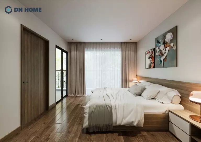 Cửa phòng ngủ từ chất liệu gỗ công nghiệp