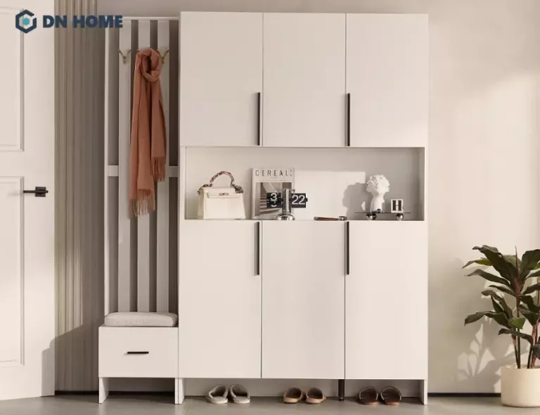 Chọn tủ giày có kích thước hài hoà với không gian chung